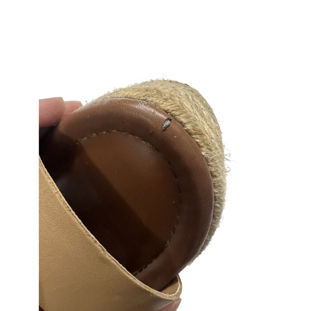 Steven By Steve Madden Sabbie Platform Espadrilles Sandals Tan 3 Inch Heel - 7.5 - Picture 7 of 8